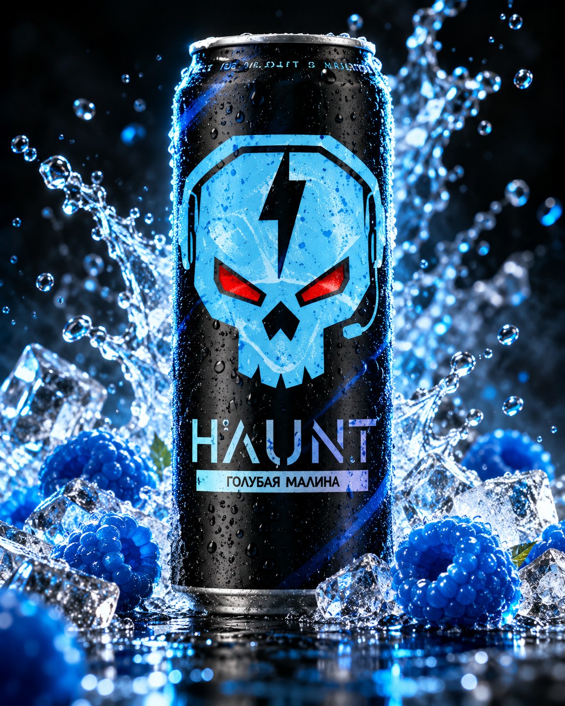 HAUNT Голубая малина, 450 мл
