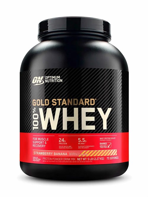 Optimum Nutrition 100% Whey Gold Standard 2270г - клубника-банан 20270