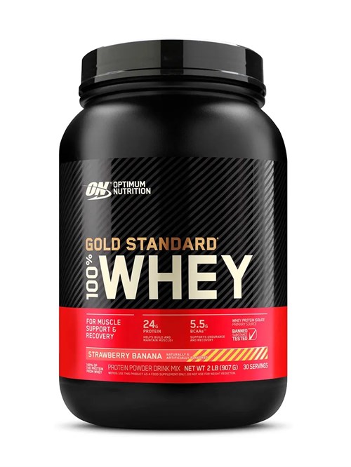 Optimum Nutrition 100% Whey Gold Standard 907г - клубника-банан 15243