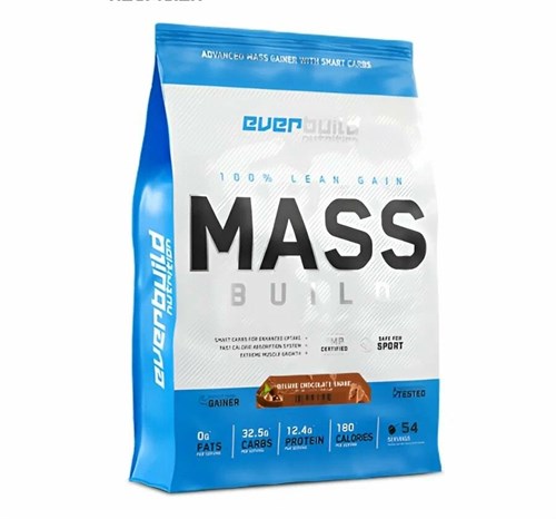 Everbuild Nutrition MASS BUILD GAINER 2720г - шоколадный коктейль делюкс 8436046978321