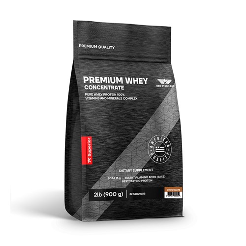 Red Star Labs Premium Whey Concentrate 900г - малиновый чизкейк 8436046978511