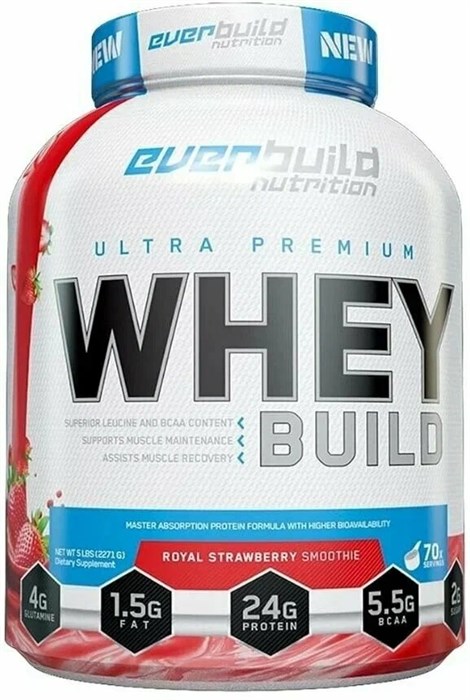 Everbuild Nutrition ULTRA PREMIUM WHEY WHEY BUILD 2270г - королевский клубничный смузи 8436046978322