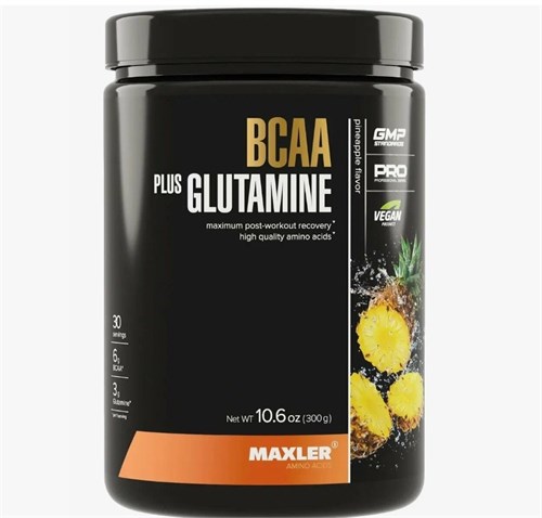 Maxler BCAA plus Glutamine 300г - ананас 817359022733