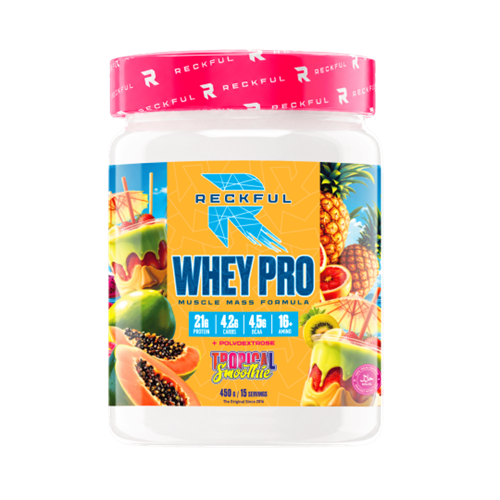 RECKFUL Whey + Polydextrose 450г - тропический смузи 8436046978661