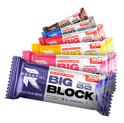 RECKFUL PROTEIN BAR BIG BLOCK 100г - микс 6 вкусов X643212233