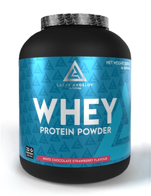 LAZAR ANGELOV WHEY 2000г - клубника-белый шоколад 8436046977819