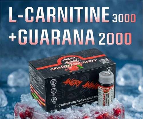 Angry Animal L-Carnitine 3000 мг + Guarana 2000 мг - клюквенная вечеринка НФ-00000093