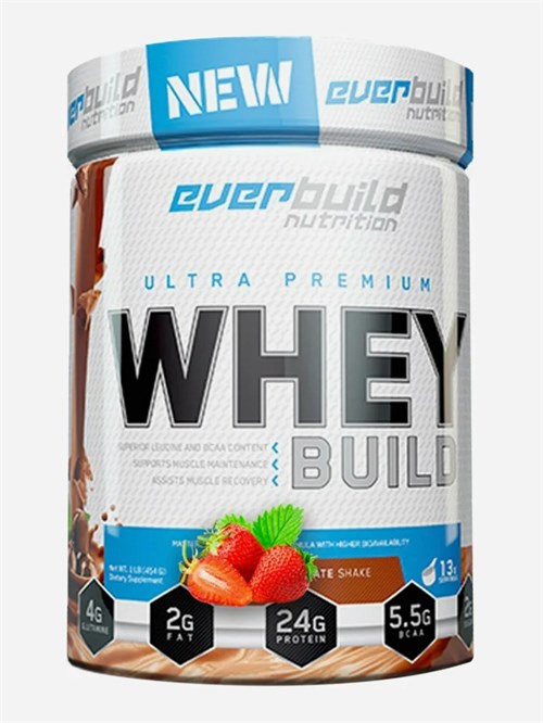 Everbuild Nutrition ULTRA PREMIUM WHEY WHEY BUILD 454г - королевский клубничный смузи 8436046978324