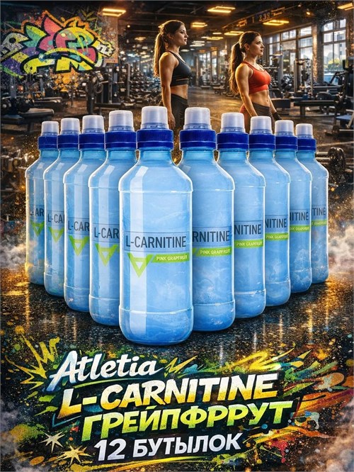 Atletia Напиток L-Carnitine 3000 500мл - розовый грейпфрут 18347