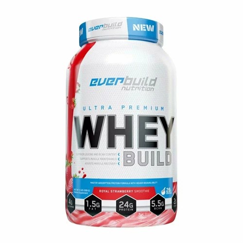 Everbuild Nutrition ULTRA PREMIUM WHEY WHEY BUILD 908г - королевский клубничный смузи 8436046978327