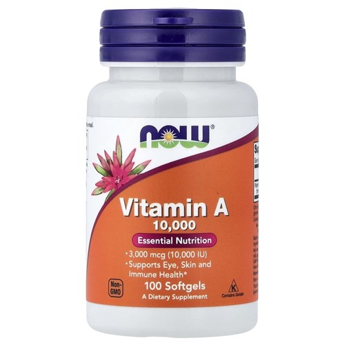 NOW Vitamin A 10000 МЕ 100 капс. (*) 8436046979037