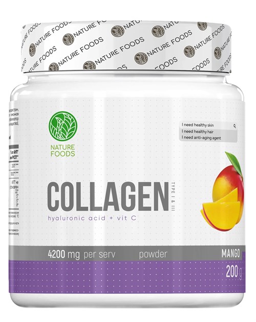 Nature Foods Collagen + Hyaluronic acid + Vit C 200г - манго 30669