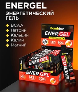 BOMBBAR Питьевой гель 60г - персик-апельсин (*) 8436046978914
