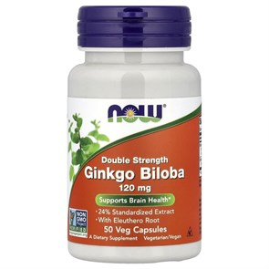 NOW Ginkgo Biloba 120 mg 50 vcaps 22836