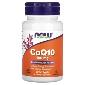 NOW CoQ-10 100 mg 50 softgels 00656