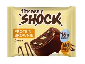 FitnesSHOCK Брауни глазированный 50 г - банановый 01232