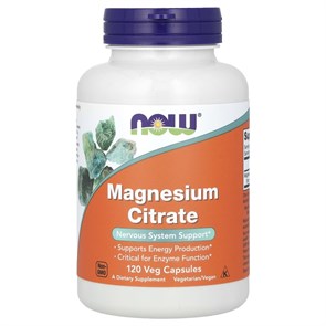 NOW Magnesium Citrate 400 mg 120 Vcaps 00342