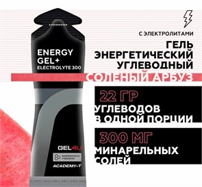GEL4U Гель энергетический углеводный с электролитами , вкус Арбуз, 60 гр. 90748