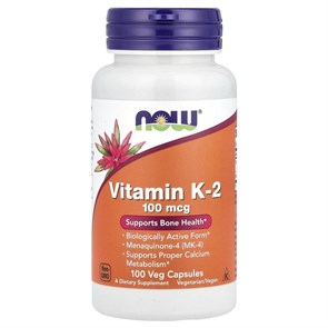NOW Vitamin K-2 100mcg 100 капсул 29658