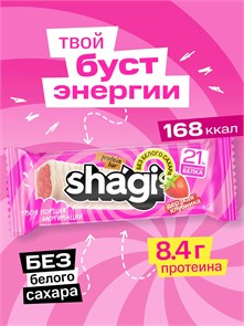 Protein Rex Shagi  Батончик с высоким содержанием белка 40 г - клубника 23739