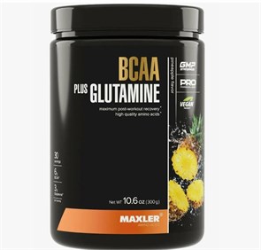 Maxler BCAA plus Glutamine 300г - ананас 817359022733