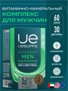 UeSUPPS Ultra Energy Men Multivitamin Formula 60 табл. UES020021