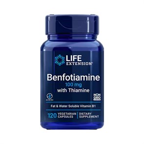 LIFE EXTENSION Benfotiamine with Thiamine 100 mg 120 вег капс 40856