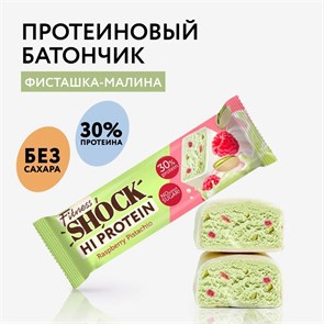 FitnesSHOCK Батончик глазированный Hi Protein 40г - фисташки-малина 00716