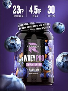 RECKFUL Real Food Protein isolate-mix 900 г - черника 01244