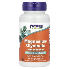 NOW Magnesium Glycinate with BioPerine 60 капс. 33478