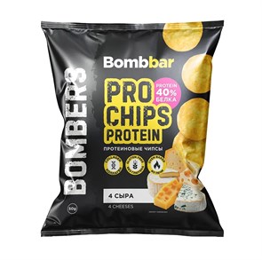 BOMBBAR Чипсы цельнозерновые протеиновые - четыре сыра 50 г 15130