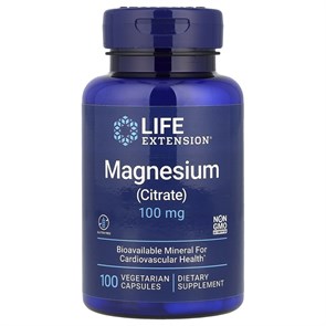 LIFE EXTENSION Magnesium (Citrate), 100 mg, 100 вег капс 40886