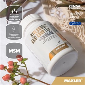 Maxler  Hyaluronic Acid Complex + OptiMSM 60 Vcaps 18157