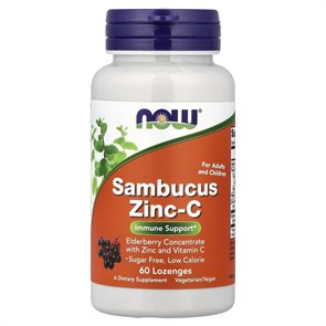 NOW SAMBUCUS ZINC-C 60 LOZ 8436046977578
