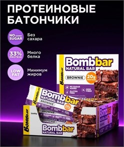 BOMBBAR Батончик неглазированный Брауни" 60 г йцу