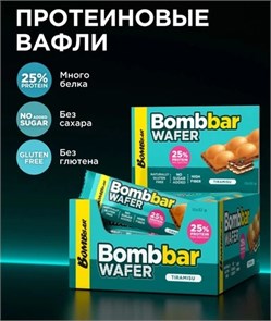 BOMBBAR Батончик вафельный с шоколадно-ореховой пастой Тирамису 32 г e5a6cc9d-aa86-11f0-0a80-194400118836