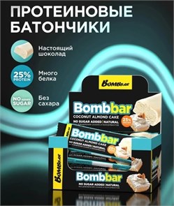 BOMBBAR Батончик глазированный 40г - миндально-кокосовый торт e5b0f8a6-aa86-11f0-0a80-194400118854