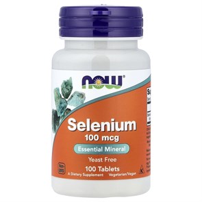 NOW Selenium 100 mcg 100 таб 03530