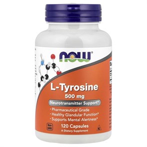 NOW L-Tyrosine 500 мг 120 Capsules 04904