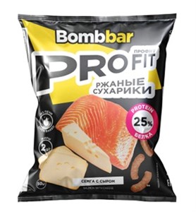 BOMBBAR Протеиновые сухарики со вкусом "Семга с сыром" 50 г 8436046977912
