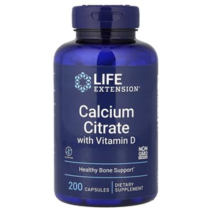 Life Extension, цитрат кальция с витамином D3, 200 капсул 8436046977918