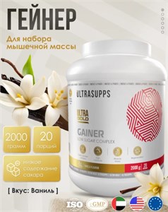 Ultrasupps Gold Gainer 2000 гр - ваниль Годно до 30.09.2026 8436046978050