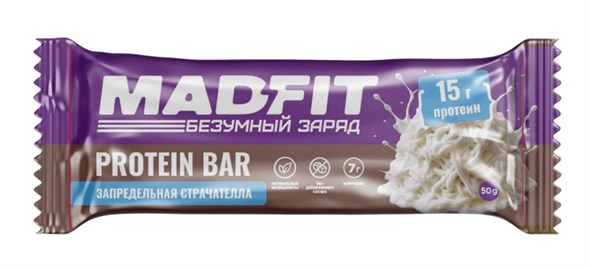 Mad Fit Батончик неглазированный 50г - страчателла-пломбир МФ2