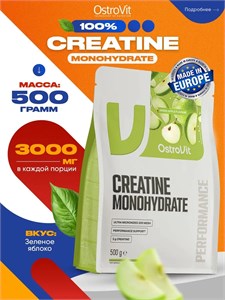 Ostrovit Creatine Monohydrate SPORT Blue 500г - зеленое яблоко 8436046978542