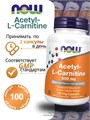 NOW Acetyl L-Carnitine 500 mg 100 капс 7418