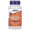 NOW Vitamin D-3 1000 IU High Potency, 180 капсул 296645