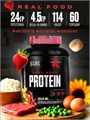 RECKFUL Real Food Protein isolate-mix NO lactose 1800г - клубника-банан 8436046977696